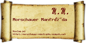 Morschauer Manfréda névjegykártya